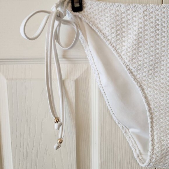 Love & Sports White Macrame Bikini Bottom XXL Women NWT - Picture 3 of 10